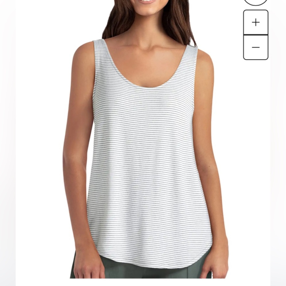 H by Halston mixed media tank in white and cream. NWT. Retail 30